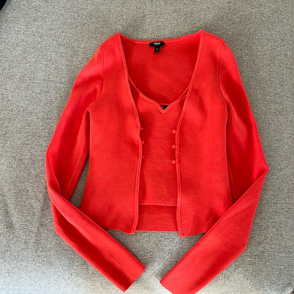 Two pice sweater cami set
